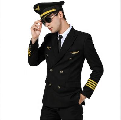 China 2021 Airman Fashion Airman Custom Airline Uniform High Quality Pilot Uniforms Custom Clean Airline Uniforms for sale