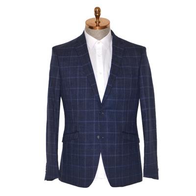 China Anti-wrinkle factory direct sales brand straight man suits TR suit fabric plaid mens suits blazer for sale