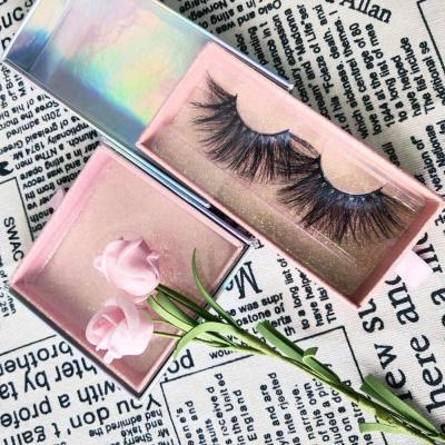 China Long Natural Mink Lashes Fluffy Mink Lashes Mink Eyelash Seller With Custom Packaging for sale