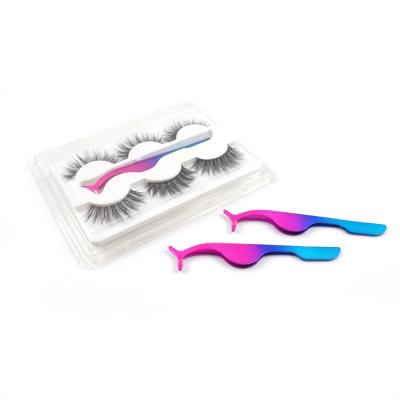 China Long 3D Faux Natural Mink Eyelashes With Eyelash Packaging Box Custom for sale