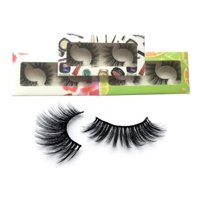 China Fauk Long Natural Mink Lashes With Free Box Lashes Set Whips Volume for sale