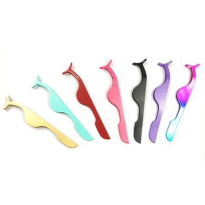 China Eyelash Applicator Wicks Tools Tweezers Lovely Lashes Cute Color Clean Logo Wick Extension Tweezers for sale