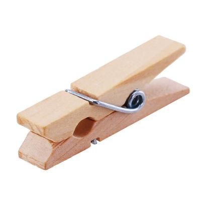 China DIY Mini Natural Clothespins Wood Clamp Traditional Style Clip Wooden Clothes Peg Hanger With Clip for sale