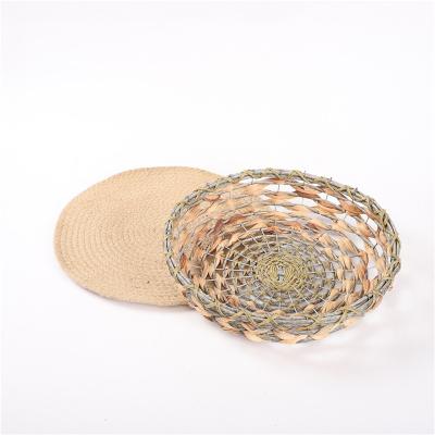 China Handmade Farmhouse 100% Jute Rope Round Shape Place Mat For Table Decoration for sale