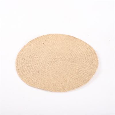 China 100% Sustainable Jute Rope Handmade Round Shape Place Mat For Table Decoration for sale