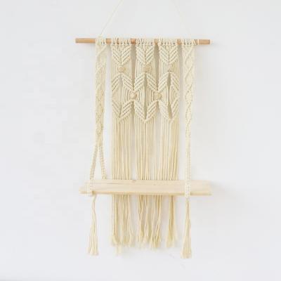 China Bohemian Style Minimalist Hand & Handmade Cotton Woven Small Macrame Hangers Factory Wholesale for Home Decor for sale