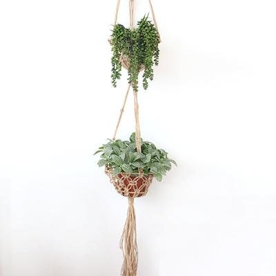 China Art Decor Wall Hanging Planter Basket Flower Pot Holder Boho Home Decor Macrame Plant Hangers for sale