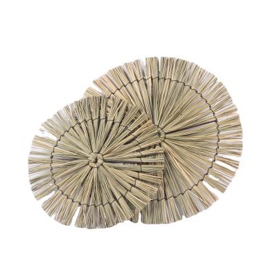 China 2021 style new high quality hand made wholesale home decorations materials pure natural grass wall hanger for sale