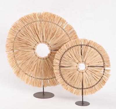 China Eco-friendly handmade nordic style dry raffia grass home decoration for decor interior for sale