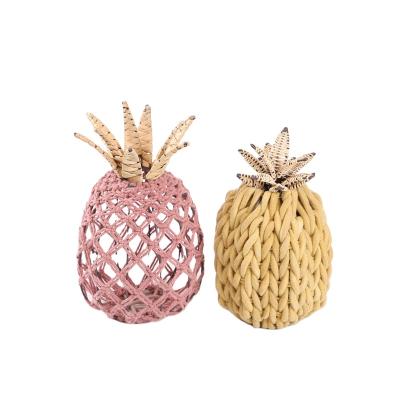 China Fashionable Hot Selling Pineapple Weave Handmade For Indoor Table Decoration for sale