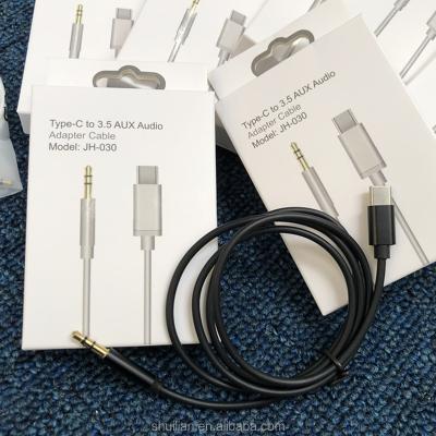 China Original Mobile Phone USB Type C to Aux Audio Cable. 3.5mm Adapter For iPhone Samsung Huawei Car Stereo Cable Free DHL Shipping for sale