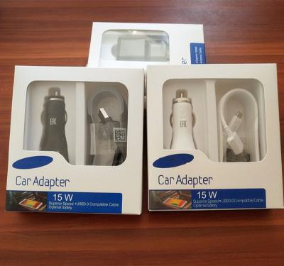 China 2 in 1 Set 15W Mini USB Car Charger Fast Charging Adapter + 1.5m Micro USB Cable for Samsung S6 S7 with Packaging Free Shipping USB Car Charger Adapter + Micro USB Cable 1.5m usb for sale