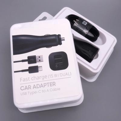 China 2 USB Car Charger 2 Port USB Car Charger 15W Dual USB Car Charger Adapter1.2m Left Quick C C Charging Cable For Samsung S8 S10 Free Shipping for sale