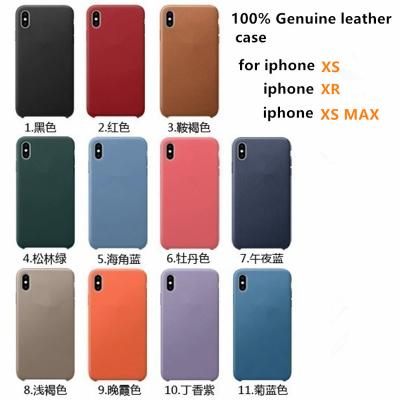 China 100% Original Official Luxury Shockproof Genuine Leather Case Cover for iphone 7 8 plus X XS max XR with box packing free DHL shipping for sale