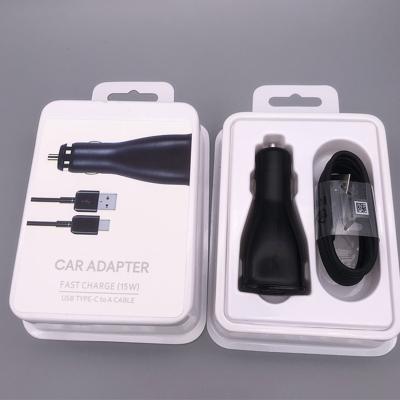 China Mobile Phone/Ipad/Camera/PDA/MP3 With Original Retail Box 15W 2A Car Charger Fast Charging Adapter Mini USB + 1.2m USB C C Cable For Samsung S8 S10 for sale