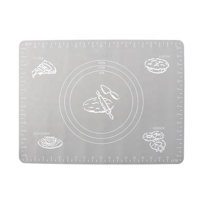 China Food Grade Wholesale Disposable Non Stick Odorless Silicone Kneading Kneading Pad Silicone Rolling Baking Pad With Gauge for sale