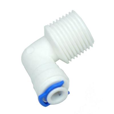 China Water Pipe RO System Water Elbow Quick Coupling Fitting 6.35mm Hose 9.53mm OD 1/4