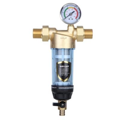 China Household Brass Home Water Main Line Pure Filter Machine SS Mesh 50 Micron Central Water Filter Pre Sediment Water Filter for sale