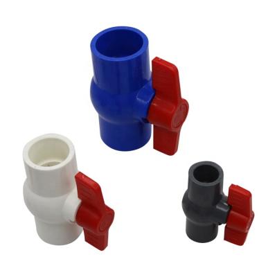 China 2020 general china supplier manufacturing 50mm gray color female threaded pipe male PVC plastic fitting ball valve for sale