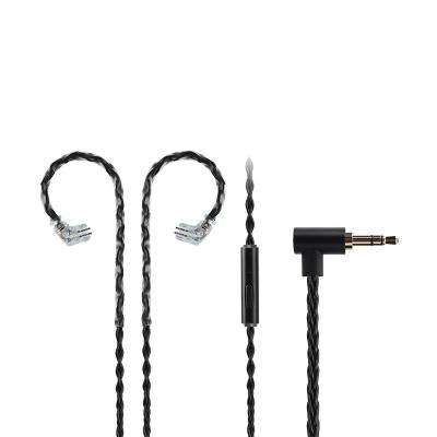 China JCALLY 5N 8 Core OFC EMI Cable Hi-Fi Silver Plated Upgraded Earphone Earbud With 3.5mm Plug MMCX/2pin 0.78 KZ TFZ CCA AST for sale