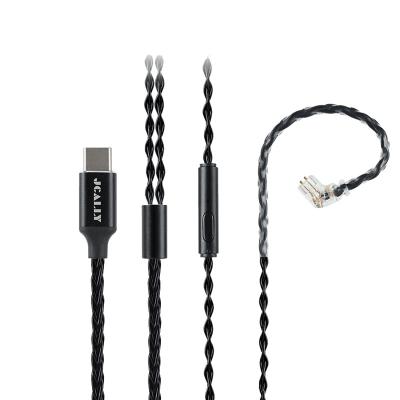 China JCALLY TYPE-C OFC Car Earphone Upgrade Detachable Cable Sports Music HIFI Wire with MMCX/QDCZSN/2PIN0.78/EDX SA08 ZSX for sale