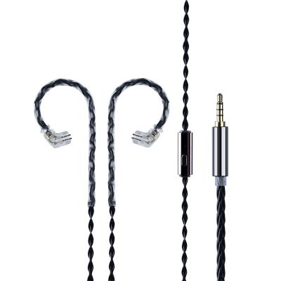 China JCALLY car replacement earphone silver plated cable upgraded 0.78/qdc/mmcx audio cable with 3.5mm jack high fidelity audio for sale