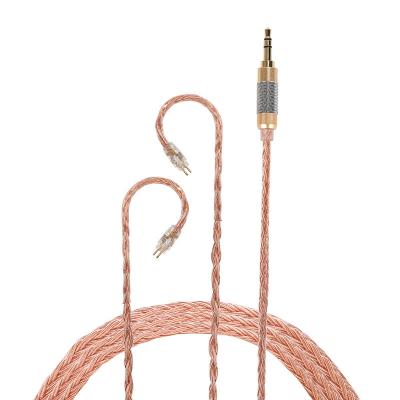 China JCALLY 16 Car Beaches Silver Plated KZ Upgrade Wire 2 Pin 0.75mm MMCX Shure Earphone High Oxygen Free Copper Wire for sale