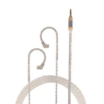 China JCALLY 16 Car Core OFC IEM KZ TRN Replacement Silver Plated Upgrade Cable 3.5mm to 0.78/MMCX/QDC Shure for sale