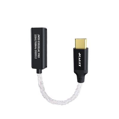 China Type C DAC Decoder Headphone Earphone Adapter DSD512 Portable High Fidelity Mobile Phone JCALLY MQA USB C to 3.5mm ES9281AC for sale