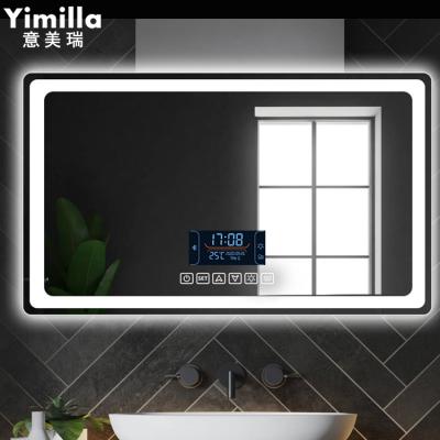 China New design wall illuminated frameless smart bathroom led mirror with light for sale