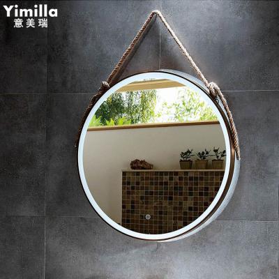 China Yimilla Custom Made Touch Screen Bathroom LED Anti Fog Illuminated Smart Mirror for sale