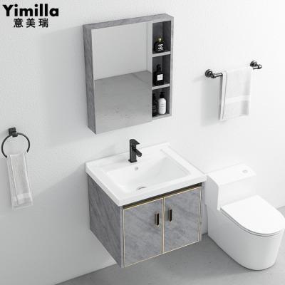 China Yimilla 304 Stainless Steel Vanity Modern Bathroom Cabinet for sale