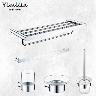 China 304 Contemporary Stainless / Brass Sanitary Ware Luxury Bathroom Accessory Sets for sale