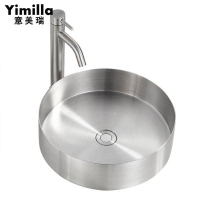 China Sustainable Hot Design Color Bathroom Silver Basin And Sink 304 Stainless Steel Wash Basin for sale