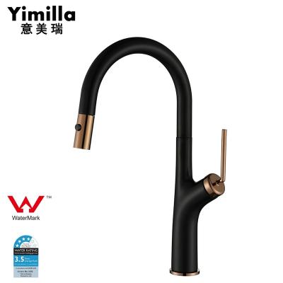 China Luxurious Watermark Kitchen Faucet Mixer Tap Metered Pull-Down Faucet for sale