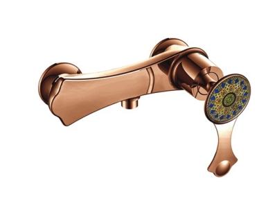 China Without Slide Bar High Quality Rose Gold Bathroom Bath Shower Mixers Bath Faucet Shower Set for sale