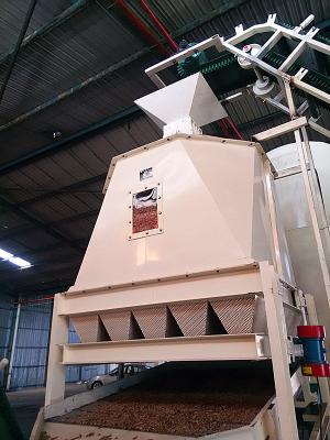 China Reduce temperature of pellet low energy consumption waste wood pellets to feed pellets cooling and sifting machine for sale