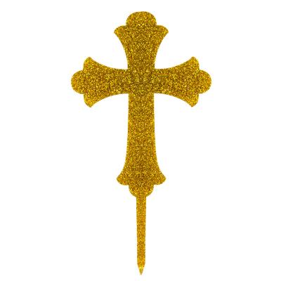 China Acrylic Birthday Cake Topper Birthday/Cake Toppers Acrylic Happy Cake Topper Gold Glitter Cross Cake Topper Birthday/Wedding 3D for sale