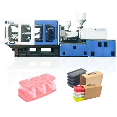 China Horizontal Haituo HTF-380T Conditioning Box Mix Double Injection Molding Machine for plastic Conditioning Box Injection Moulding Machine for sale