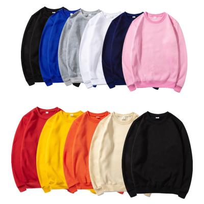 China Anti-wrinkle High Quality USA size custom logo embroidered crewneck sweat shirt Thick Blank men's hoodies sweatshirts for sale