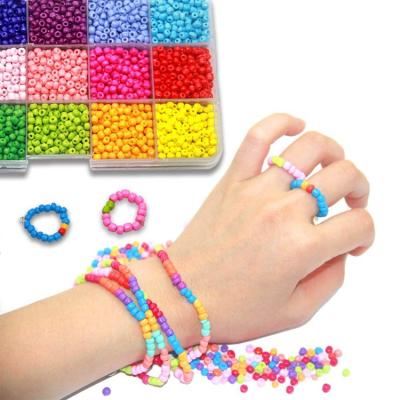 China Diy JEWELRY Accessories Amazon15 Colors Box Children's Art Non-fading Glass Rice Beads 3mm Millet Beads for sale