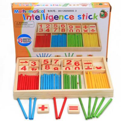 China Early Wooden Stick Toy Wooden Math Teach Toys Educational Math Counting Wooden Sticks Toys for sale