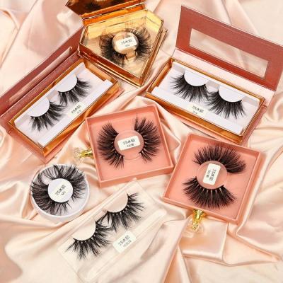 China Handmade Fake Mink Eyelashes For Fashion Of New Style Wholesale Cheap Natural Color Criss-Cross 25mm for sale