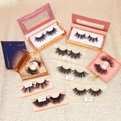 China High Quality Natural Fake Mink Lashes With Own Logo Material 25mm Crisscross Wholesale Private Label for sale