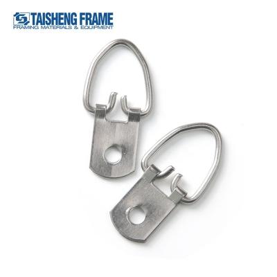 China TS-K024 850 Eco-friendly Silver Plated Picture Frame Hanger For Art Exhibition Heavy Duty Single Hole D Clip Hanger For Art Exhibition for sale