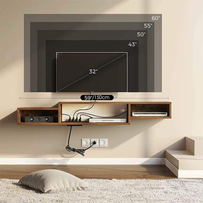 China (Other) New Product Adjustable 59 Inch Wall Mounted TV Cabinet Wooden Wall TV Cabinet for sale