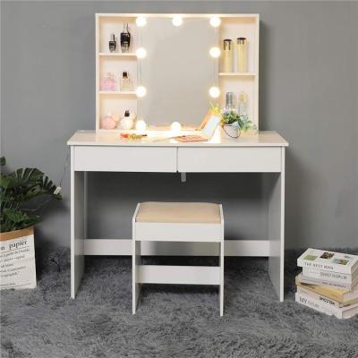 China (Other) Manufacturer Of Custom Modern Adjustable Vanity Mirror Dressing Table With Mirror Dressing Table Sets for sale