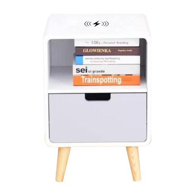 China High Quality Contract Nightstand (Other) White Multilayer Adjustable Use With Wireless Charger for sale