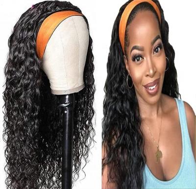 China Cheap Wholesale Afro Wave Hair Wigs Lace Front Best Brazilian Hair Wigs Front Headband Wigs Water Wave For Women for sale