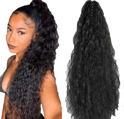 China XuanRan Wigs XuanRan Hair Curly Curly Yaki Drawstring Ponytail Hair Extensions Black Hair Drawetring Ponytail Hair Extensions I-Tip Long Hair for sale